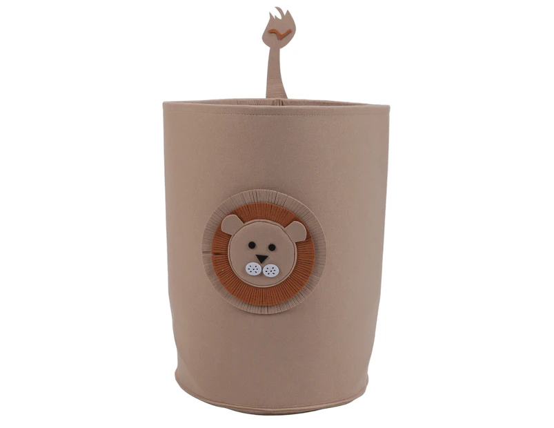 Storage Baskets Thickened Cartoon Animal Appearance Organic Cotton Foldable Design Portable  Laundry Basket Leo