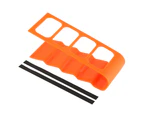 Desktop Plastic Phone Vcr Dvd Tv Step Remote Control Holder Storage Rack Organizer (Orange)