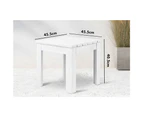 ALFORDSON Wooden Side Desk Coffee Table Outdoor Furniture Patio Garden White