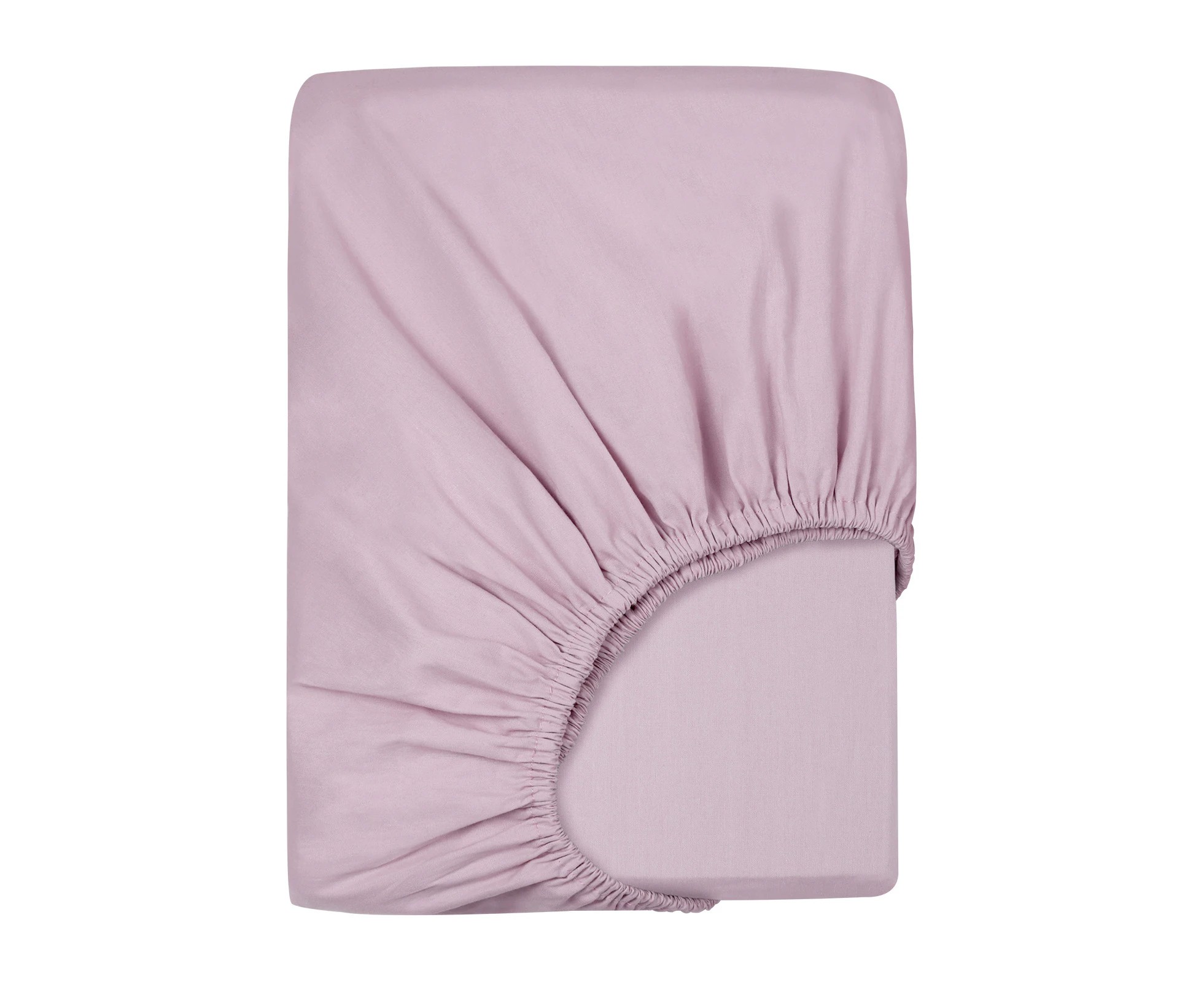 Linenova 100% Cotton Fitted Sheet 40cm Wall All Sizes - Dusty Pink