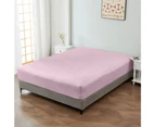 Linenova 100% Cotton Fitted Sheet 40cm Wall All Sizes - Dusty Pink