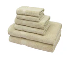 LINENOVA 650GSM Luxury Comfort Cotton Bath Towels Hand Towels Set 6Pcs-Linen