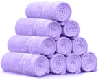 Linenova 450GSM Cotton Face Washers Set 10-Pack Lavender