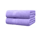 Linenova 650GSM Cotton 90x180cm Bath Sheet Set 2Pcs-Lavender