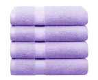 Linenova 650GSM Cotton Bath Towels Set 68x137cm 4Pcs Lavender