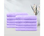 Linenova 450GSM Cotton Face Washers Set 10-Pack Lavender