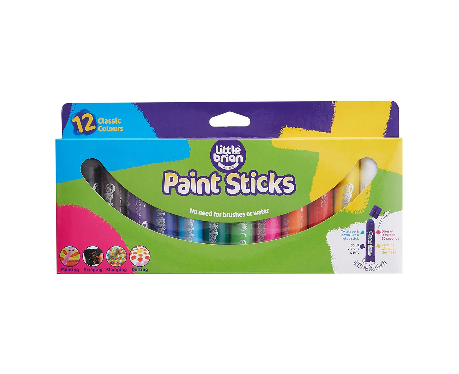 Little Brian Paint Sticks 12-Pack Classic