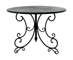 Metal 73x99cm French Garden Table Home Patio/Yard Outdoor Round Furniture Black