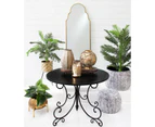 Metal 73x99cm French Garden Table Home Patio/Yard Outdoor Round Furniture Black