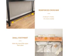 120x20x75cm Solid Wood Sofa Rack Storage Organizer Brown Black Shelf - Black