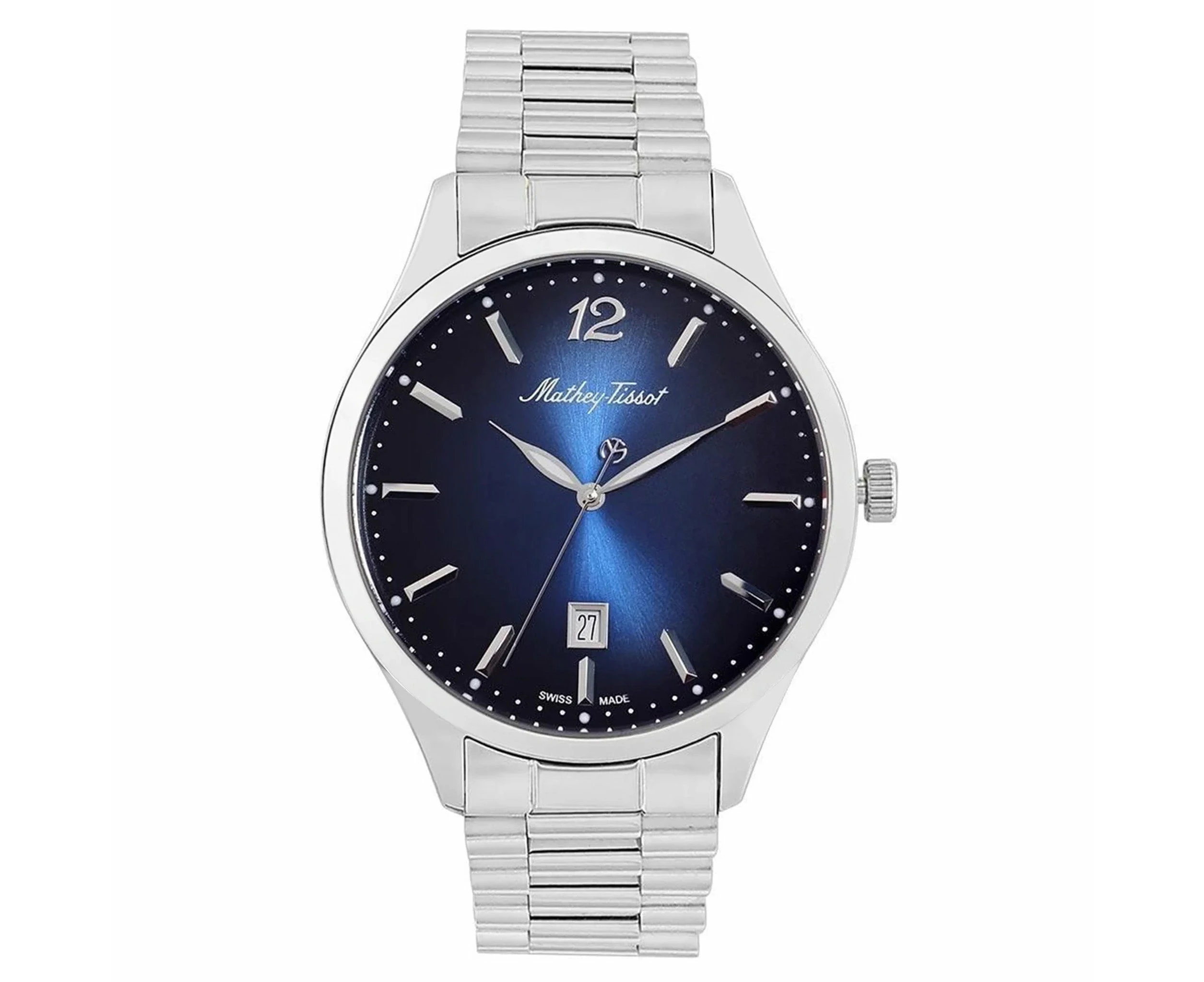 Mathey-Tissot Urban Metal Blue Dial Swiss Made Men's Watch - H411MABU