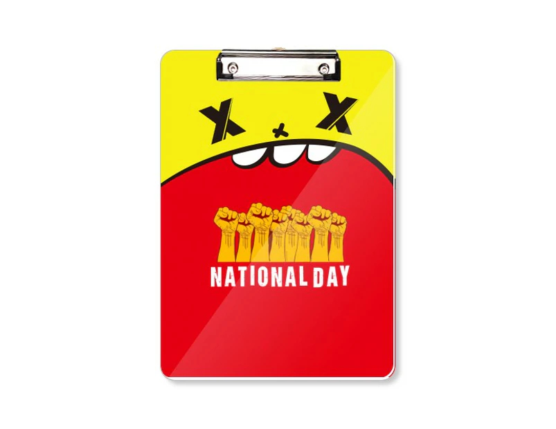 National Day Strong Nation Clipboard Folder Cartoon Office Pad Bussiness A4
