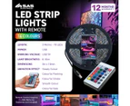 SAS Electrical 2PCE 3m 90 LED Strip Light 16 Colours 5 Modes Remote Control