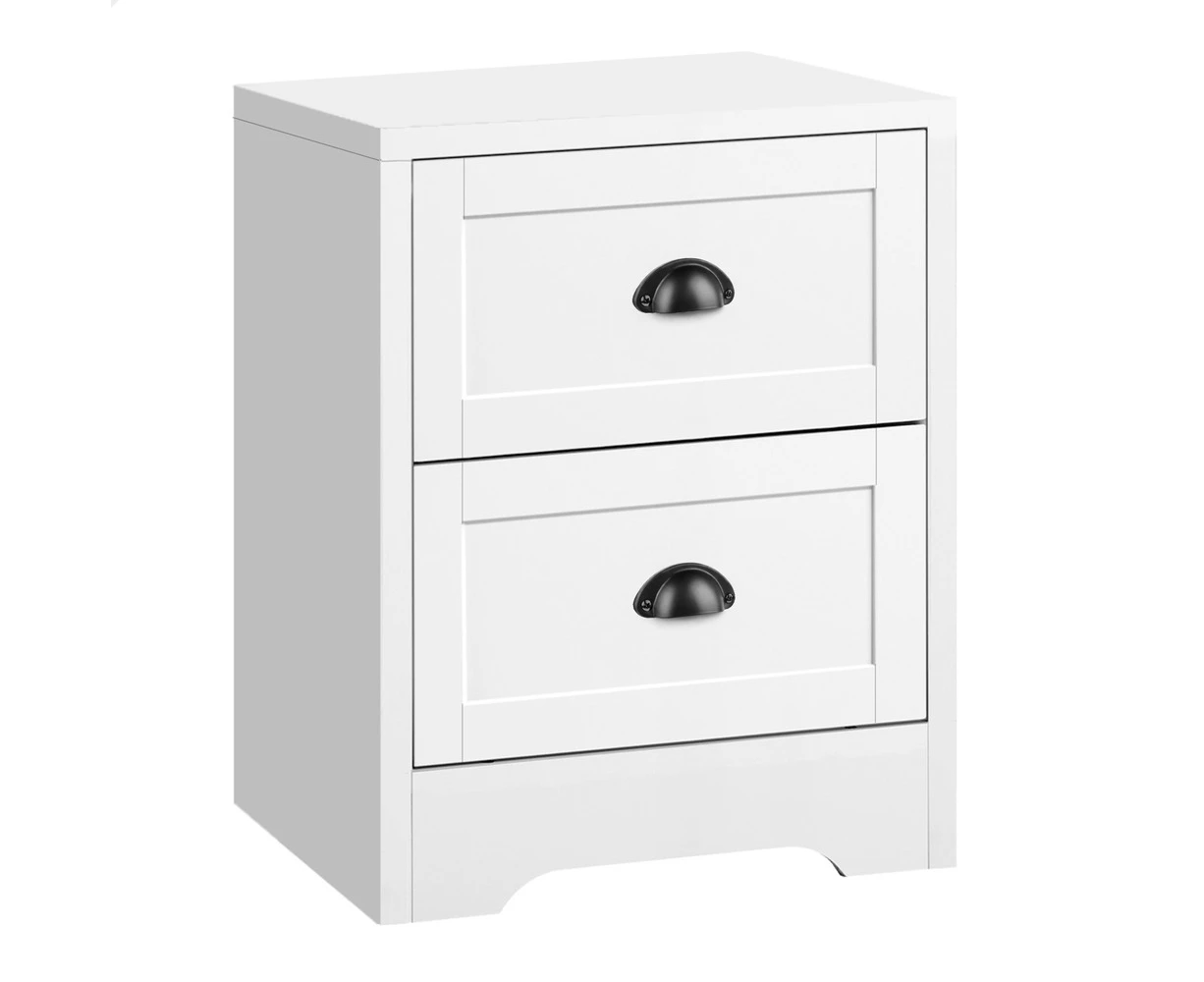 ALFORDSON Bedside Table Hamptons Cabinet White