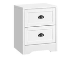ALFORDSON Bedside Table Hamptons Cabinet White