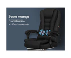 ALFORDSON Massage Office Chair Fabric Black