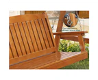 ALFORDSON Canopy Swing Chair 2 Seater Garden Wooden Teak