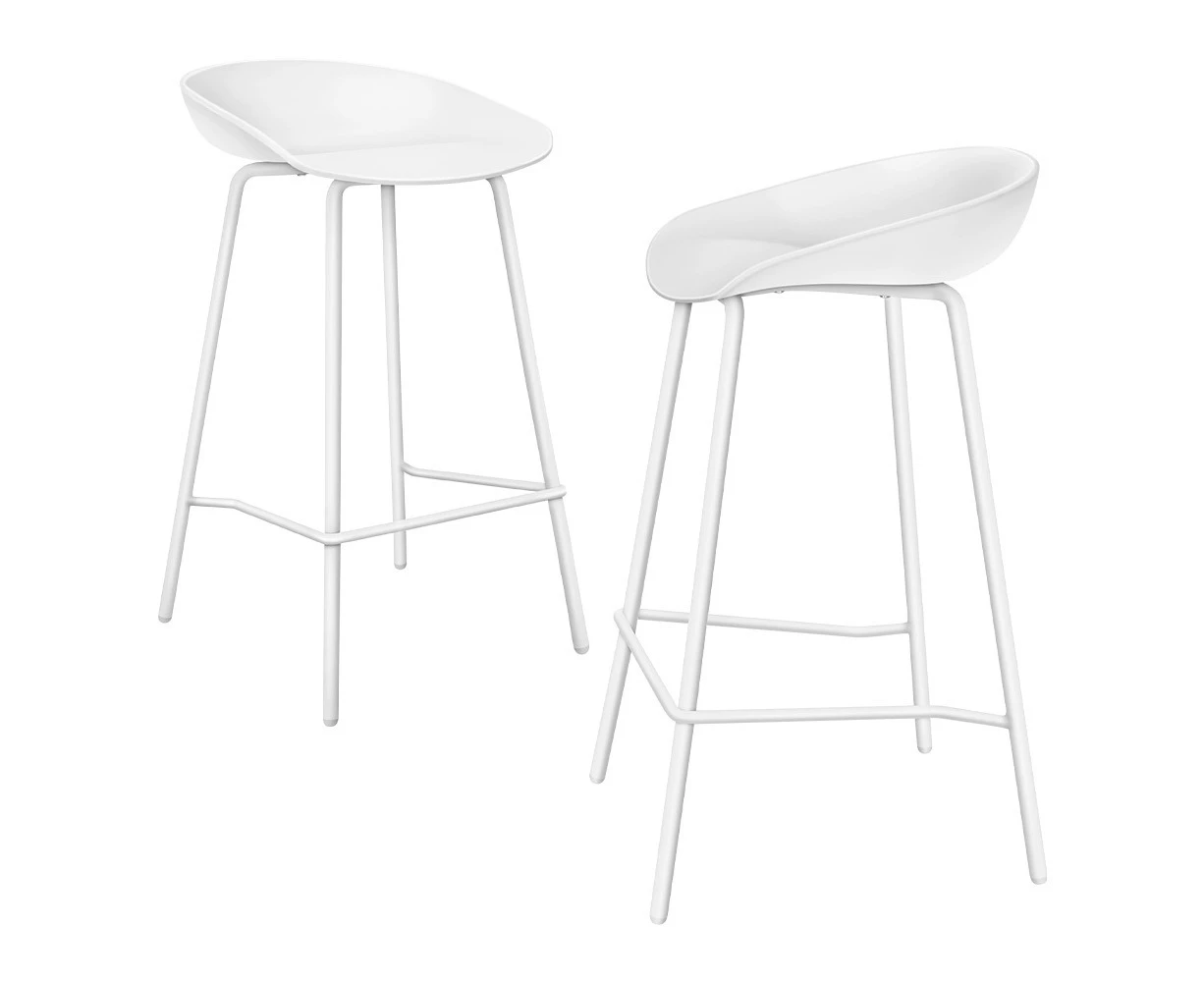 ALFORDSON Set of 4 Finn Seamless Design Bar Stools (White)