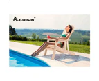 ALFORDSON Adirondack Chair w/ Ottoman Outdoor Patio Garden Natural