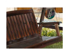 ALFORDSON Canopy Swing Chair 2 Seater Garden Wooden Charcoal