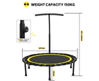 Yopower 50" Foldable Rebounder Mini Trampoline with Adjustable Height, Ideal for Rebounding Exercise and Cardio, Yellow