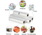 Oweite 10 Rolls Vacuum Food Sealer Bags 28CMx5M Seal Bags Seal Storage Compatible with All Vac Machines Food Saver Precut Meal Prep Storage Bags