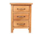 Solid Wood Bedside Cabinet 3 Drawer Storage Unit Nightstand Side Lamp End Table