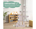 Costway 1.4m 6-Layer Cat Tree Scratching Posts Kitten Condo House Funiture w/Ladder