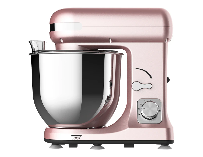 ADVWIN 6.5L 1400W Stand Mixer, 6-Speed Pink Electric Food Mixer