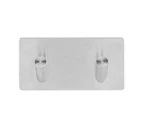 Stainless Steel Strong Adhesive Towel Clothes Hat Wall Hanging Hook Hanger For Home Usetilted Hook-Double Hooks