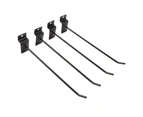 30Pcs Panel Hooks Black Slatwall Hanger Thickened Easy Installation Anti Rust Display Pegs For Retail Garage
