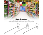 30Pcs Supermarket Hook Iron Grid Shelf Hook Jewelry Display Shelf Hook 3.5Mm Thickness20Cm / 7.9In Long