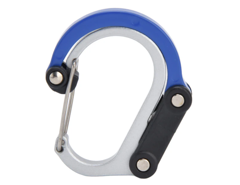 D Type Carabiner Multifunctional Aluminum Alloy Portable Stroller Carabiner For Traveling Camping Hikingblue