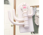 Self Adhesive Hanger Punch Free Rotating 3 Hooks Cute Animal Wall Door Holder For Keys Bowknot Rabbit