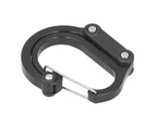 D Type Carabiner Multifunction Portable Aluminum Alloy Hook Clasp Clip For Outdoor Camping Picnic Hikingblack