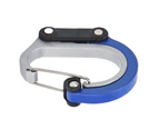 D Type Carabiner Multifunctional Aluminum Alloy Portable Stroller Carabiner For Traveling Camping Hikingblue