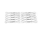10Pcs Hanging Hook Stainless Steel 360° Rotating Hook For Bird Feeder Wind Chimes8.2Cm