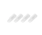 8Pcs Wall Self Adhesive Curtain Hooks White Reusable Plastic Curtain Buckles With Wall Hook For Apartment Home Office