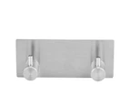 Stainless Steel Adhesive Household Wall Hanging Hook Hanger For Towel Clothes Hat(Straight Hook Double Hooks )