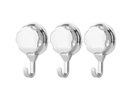 3Pcs/Set Abs Towel Wall Hook Rack Holder With Suction Cup For Bathroom Kitchen