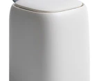 Desktop Trash Can Press Type Mini Garbage Can With Cover For Office Dressing Table White