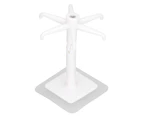 No Punch Unique Shape Hook Rotatable Storage Holder Wall Hanger For Home Bathroom(White )