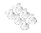 6Pcs Strong Vacuum Wall Hook Towel Hook Plastic Self Adhesive Suction Cup For Kitchen Bathroom White