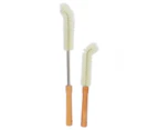 2Pcs Wooden Handle Bottle Brush Multifunctional Insulation Cup Sink Glass Cleaning Tools
