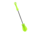 360° Rotary Silicone Bottle Brush Kitchen Cleaner With Anti Slip Handle For Washing Green