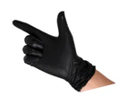 100Pcs Food Gloves Pvc High Elastic Protective Gloves For Cleaning Catering Black M