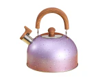 Water Kettle Stainless Steel Whistle Water Kettle Large Capacity Flat Bottomed For Gas Induction Cooker Boil Water 2L Purple