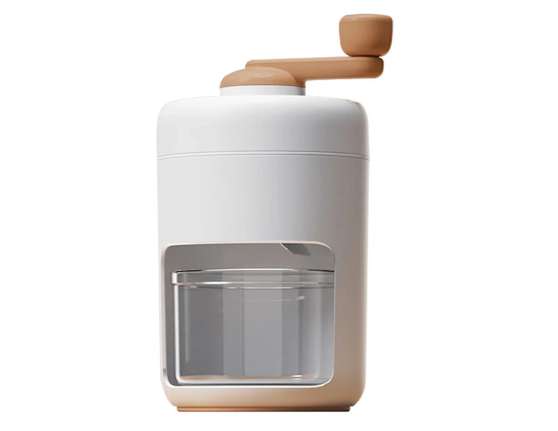 Hand Crank Ice Crusher Multipurpose Food Grade Mini Snow Cone Machine For Home Use White White
