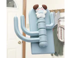 Self Adhesive Hanger Punch Free Rotating 3 Hooks Cute Animal Wall Door Holder For Keys Dog