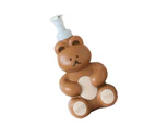 Foam Pump Bottle Cute Bear Shape Large Capacity Foaming Soap Dispenser Bottle For Facial Wash Body Wash Hand Soap Chocolate